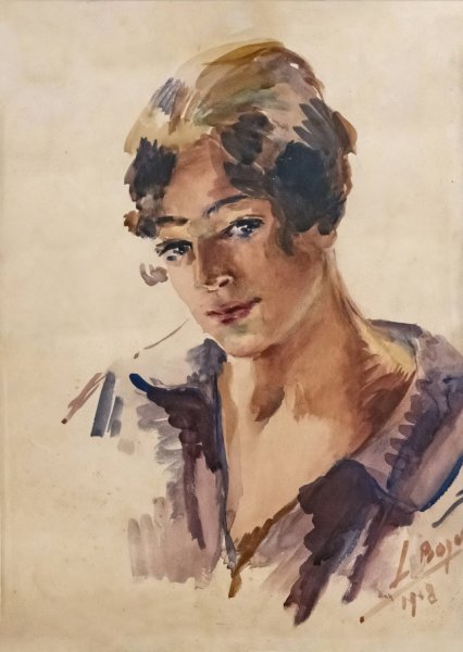 Female Bust  by Luce Boyals - Hand-Painted Oil Painting Reproduction