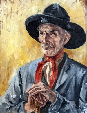 Portrait of an inhabitant of Rabastens by Luce Boyals Oil Painting