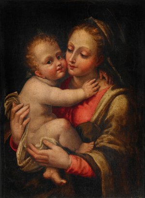 Madonna and Child by Lucia Anguissola Oil Painting