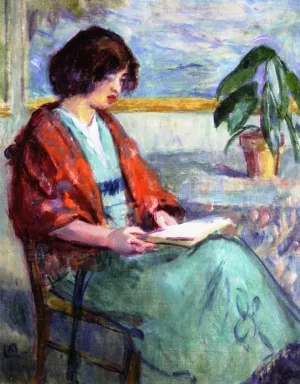 Mrs. Abrams in Paris painting by Lucien Abrams