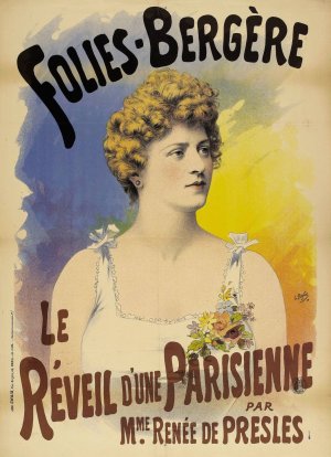 Folies-Bergere,Le Reveil D'une Parisienne Par Mme. Renee De Presles by Lucien Baylac Oil Painting