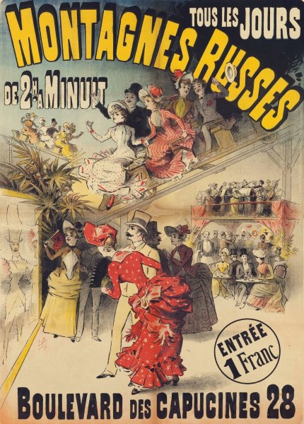 Tous Les Jours, Montagnes Russes  by Lucien Baylac - Hand-Painted Oil Painting Reproduction