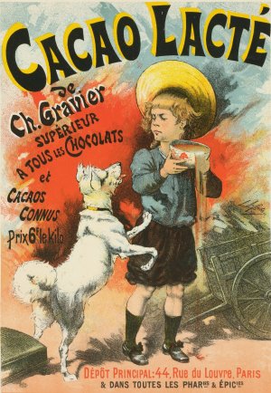 Cacao Lacte, De Ch. Gravier by Lucien Lefevre Oil Painting