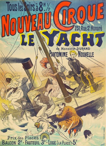 Le Yacht  by Lucien Lefevre - Hand-Painted Oil Painting Reproduction