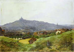 View Of Montmartre, Paris by Lucien Marchais Oil Painting