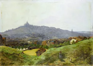 View Of Montmartre, Paris by Lucien Marchais Oil Painting