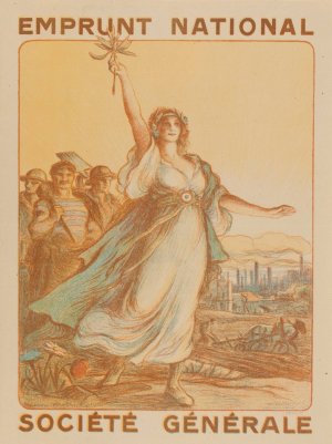 Emprunt National Societe Generale by Lucien Marie Francois Metivet Oil Painting