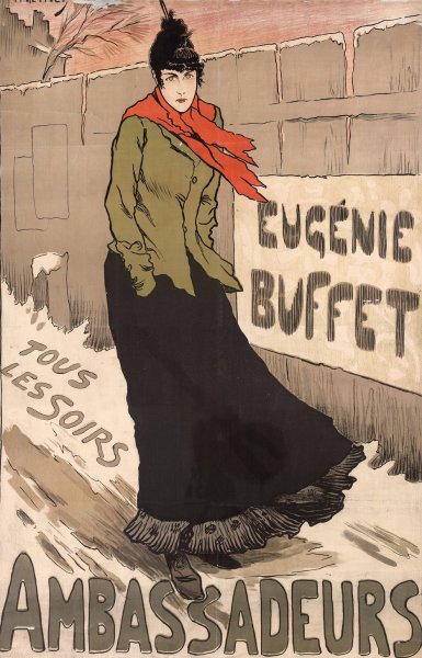 Main Product Photo of Eugenie Buffet - Ambassadeurs  Painting by Lucien Marie Francois Metivet