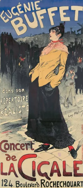 Eugenie Buffet, Concerte de La Cigale Oil painting by Lucien Metivet
