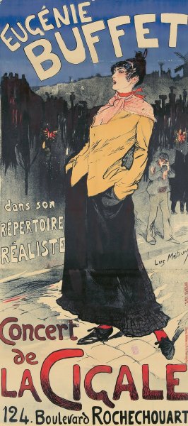 Main Product Photo of Eugenie Buffet, Concerte de La Cigale  Painting by Lucien Metivet