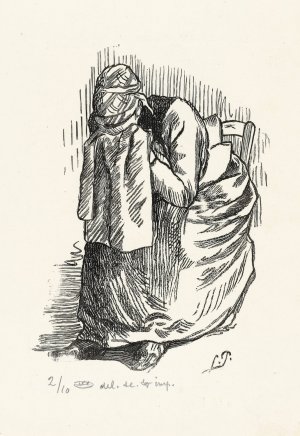 Huilende vrouw by Lucien Pissarro Oil Painting