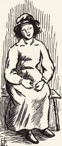 Jong meisje by Lucien Pissarro Oil Painting