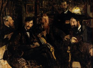 Les amis by Lucien Simon Oil Painting