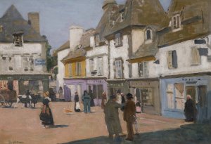 Place au Beurre, Quimper by Lucien Simon Oil Painting