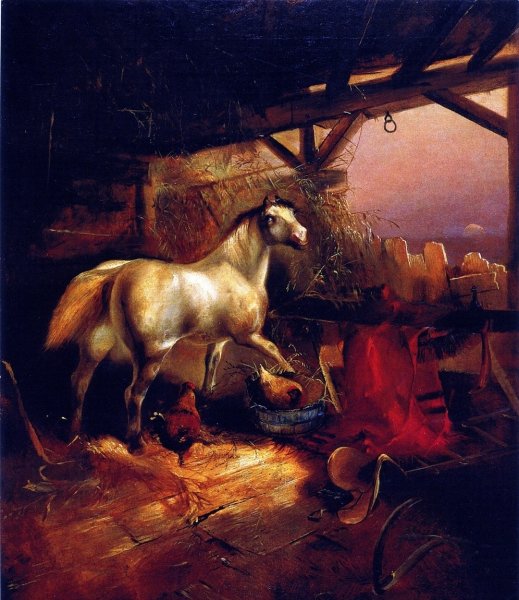 Pride of the Farm Yard by Lucien Whiting Powell - Hand-Painted Oil Painting Reproduction