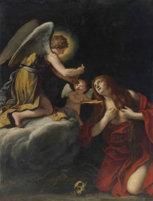 The Last Communion Of The Magdalene by Lucio Massari Oil Painting