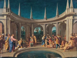 The Probatic Pool by Lucio Massari Oil Painting