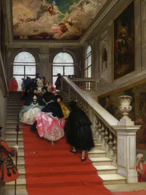 The Masked Ball by Lucius Rossi - Oil Painting Reproduction