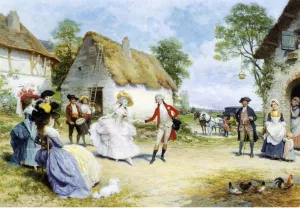 The Minueet by Lucius Rossi - Oil Painting Reproduction