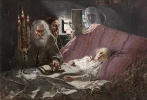 Quack Doctor by Lucjan Wedrychowski Oil Painting