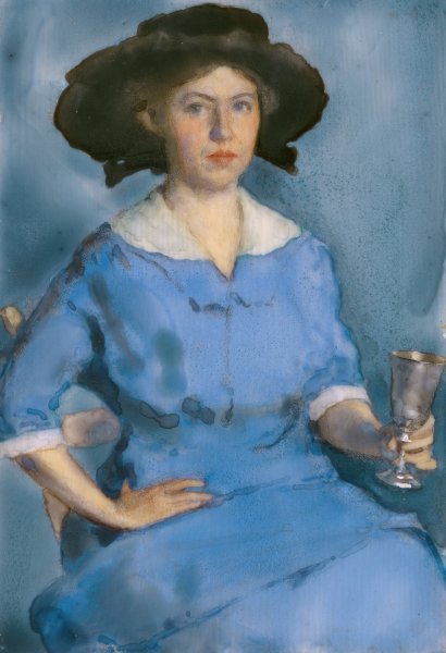 Self-Portrait  by Lucy May Stanton - Hand-Painted Oil Painting Reproduction