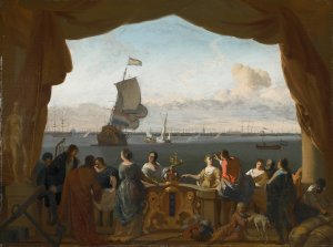 Allegory of the flourishing Amsterdam maritime trade by Ludolf Bakhuysen Oil Painting