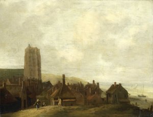 View of Egmond aan Zee by Ludolf Bakhuysen Oil Painting