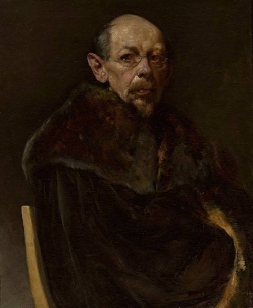 Portrait of an old man  by Ludomir Benedyktowicz - Hand-Painted Oil Painting Reproduction
