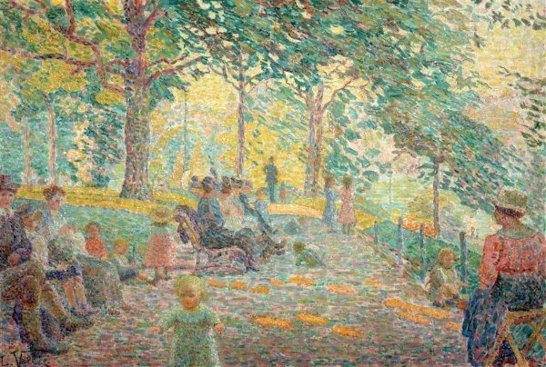 Main Product Photo of L'Apres-midi au parc Montsouris  Painting by Ludovic Vallee