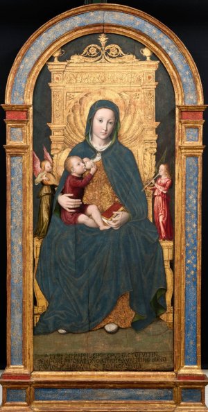 The Madonna Enthroned by Ludovico Brea Oil Painting