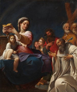 Madonna and Child with Saints by Ludovico Carracci Oil Painting