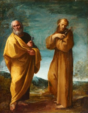 Saints Peter and Francis of Assisi by Ludovico Carracci Oil Painting