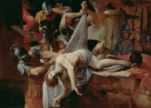 St. Sebastian Thrown Into The Cloaca Maxima by Ludovico Carracci Oil Painting