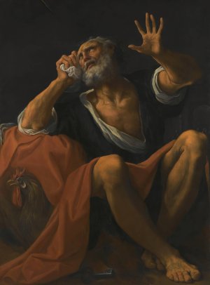 The Penitent Saint Peter by Ludovico Carracci Oil Painting