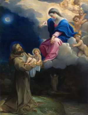 The Vision of Saint Francis by Ludovico Carracci Oil Painting