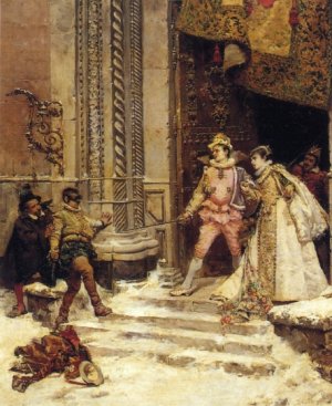 En Garde! by Ludovico Marchetti Oil Painting