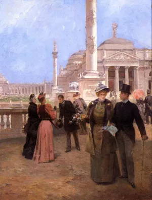 The Grand Plaza, World's Columbian Exposition by Ludovico Marchetti - Oil Painting Reproduction