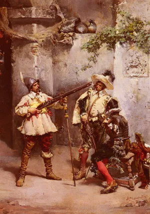 The Musketeers by Ludovico Marchetti Oil Painting