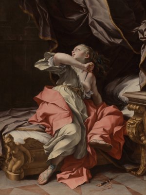 The Death of Lucretia by Ludovico Mazzanti Oil Painting