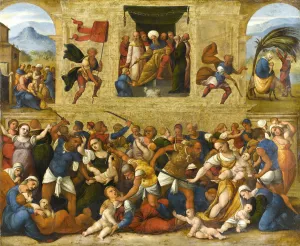 Massacre of the Innocents Oil painting by Ludovico Mazzolino