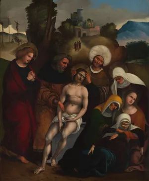 The Lamentation by Ludovico Mazzolino Oil Painting