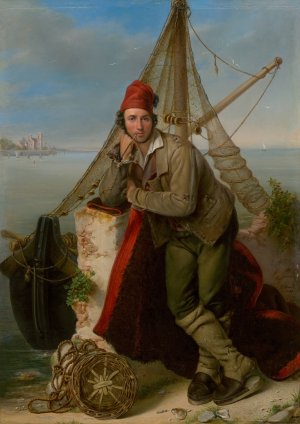 Venetian Fisherman by Ludovit Benicky Oil Painting