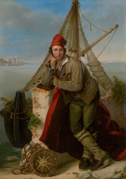 Venetian Fisherman  by Ludovit Benicky - Hand-Painted Oil Painting Reproduction