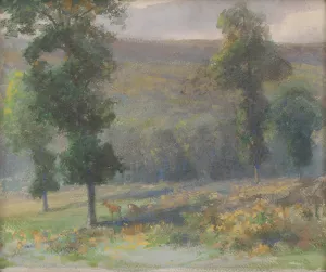 A grove with deer by Ludovit Cordak Oil Painting