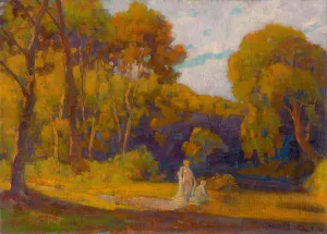 At Sunset by Ludovit Cordak Oil Painting