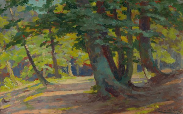 Forest  by Ludovit Cordak - Hand-Painted Oil Painting Reproduction