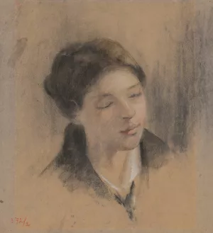 Head of a Girl Oil painting by Ludovit Cordak