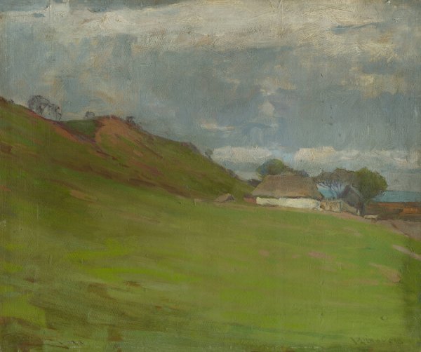 Hradiste vo Valkovciach  by Ludovit Cordak - Hand-Painted Oil Painting Reproduction