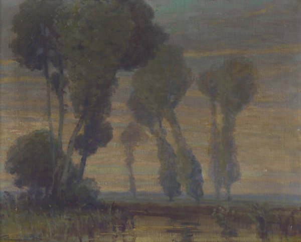 Landscape  by Ludovit Cordak - Hand-Painted Oil Painting Reproduction