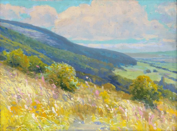 Landscape  by Ludovit Cordak - Hand-Painted Oil Painting Reproduction